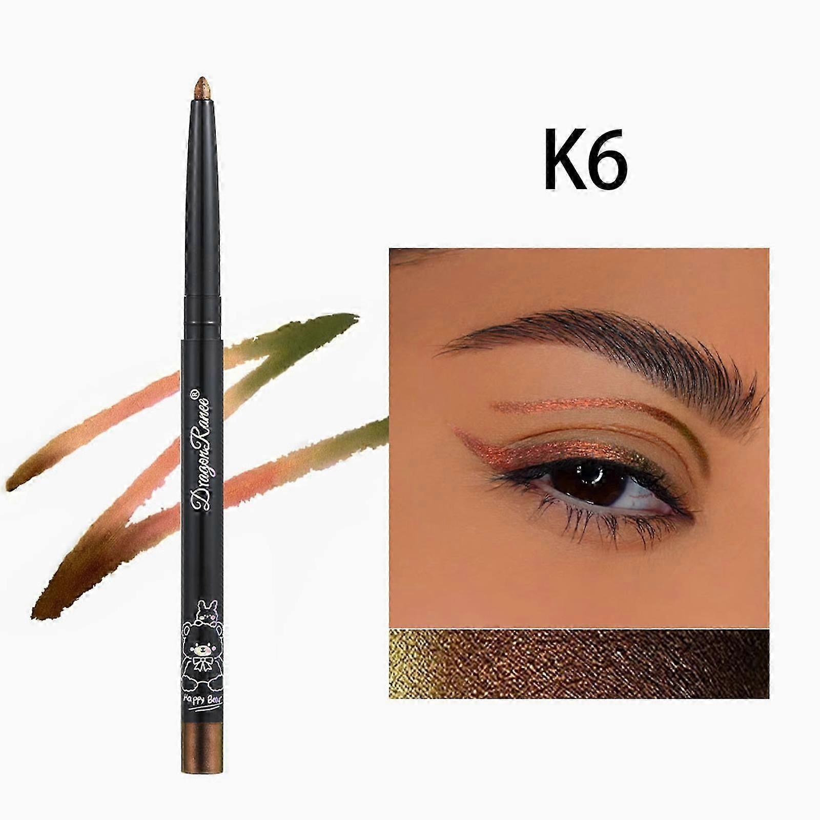 Parıltılı Renkli Eyeliner Jel Kalem,Bukalemun Metalik Işıltılı Yeşil Jel Eyeliner Kalem,Uzun Ömürlü Su Geçirmez Göz Kalemi Göz Farı Sopa