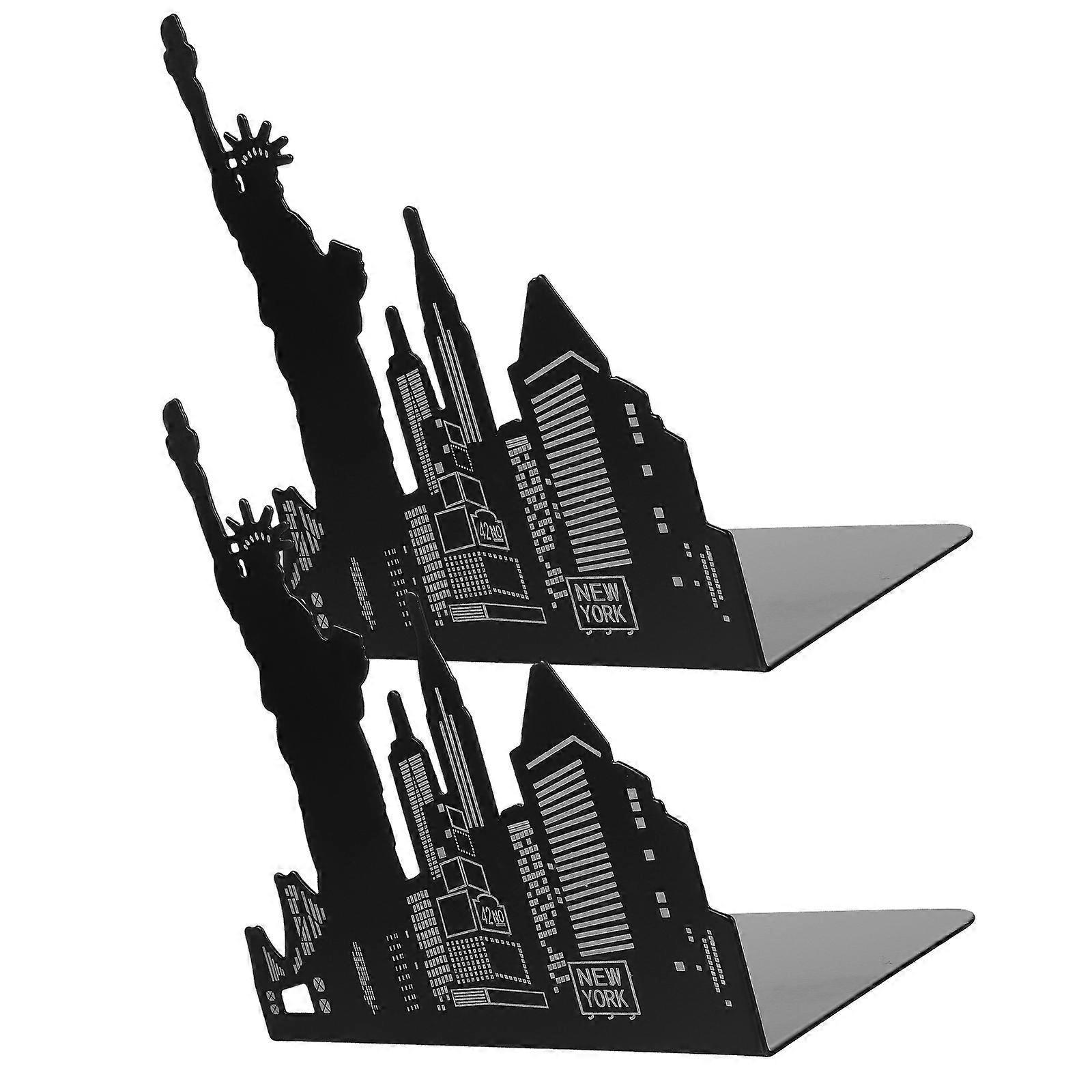 Sturdy Iron Book Ends For Reading Spaces Suitable For Office Workers 2Pcs