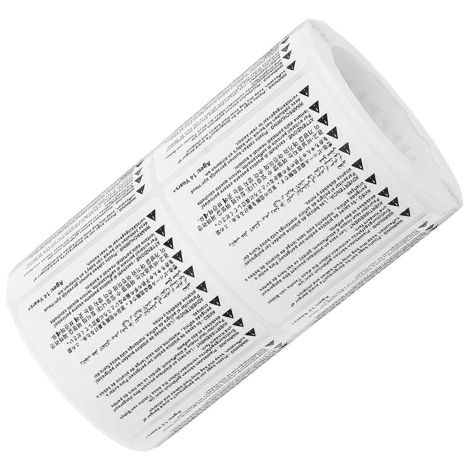 Warning Sticker Labels 1 Roll Suffocation Warning Stickers For Children Safety Concerns 50mm x 50mm Colorful Design Safety Feature 500Pcs