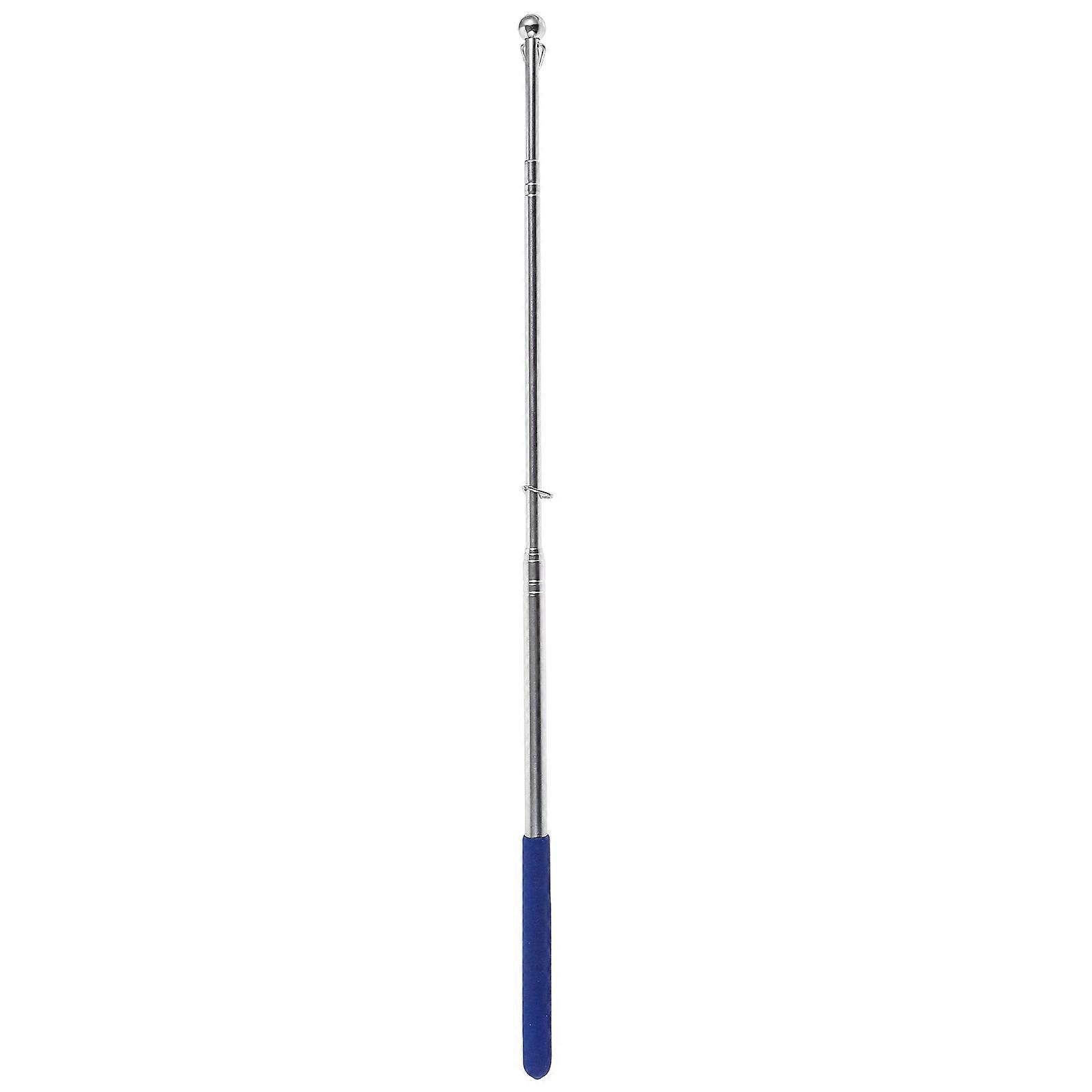 Extendable Guide Flagpole Stainless Steel Handheld Flagpole Blue Color
