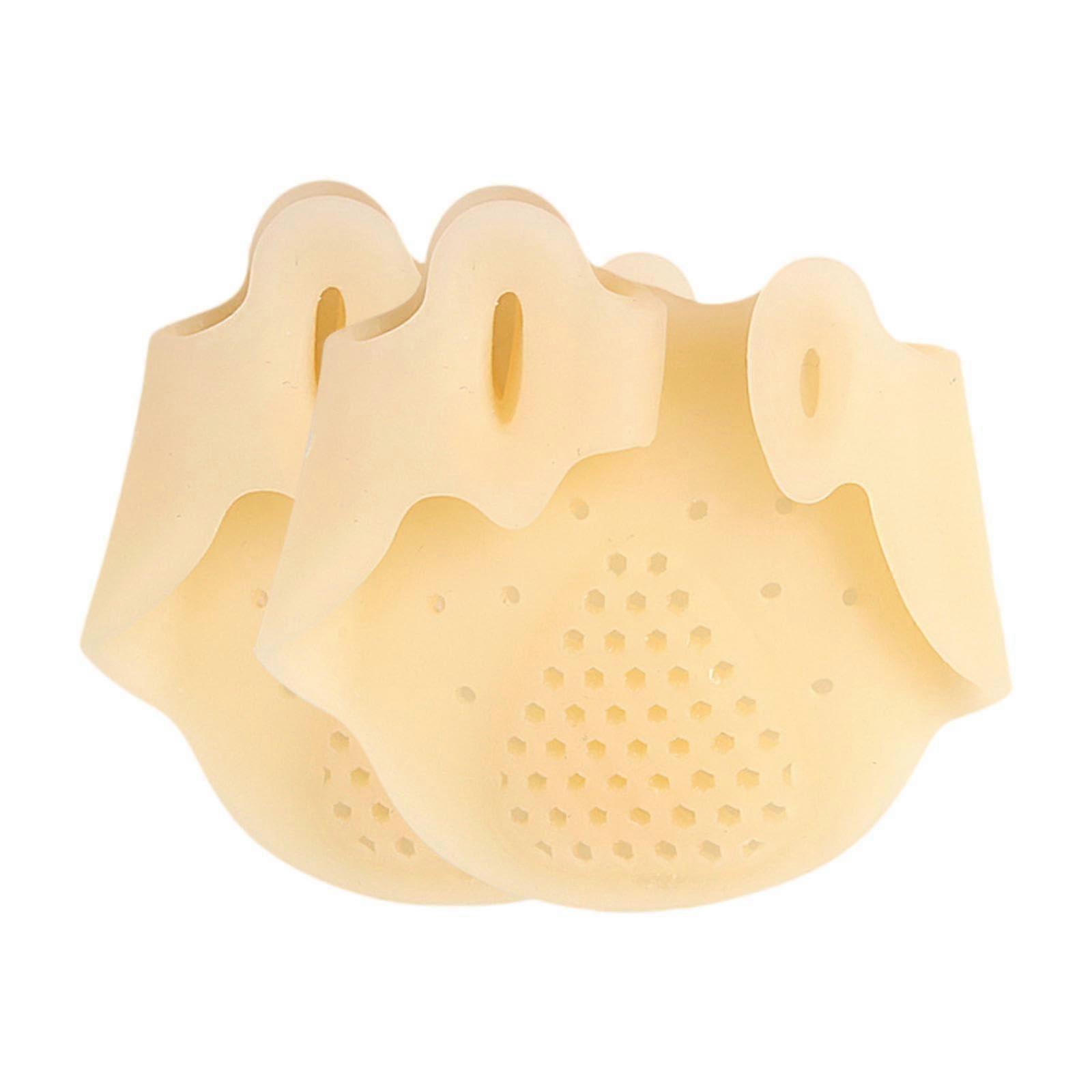 2X Body Feet Aligners Toe Separators - Comfortable Yellow 3-Hole Toe Correctors for Men, Breathable and Soft Spacers