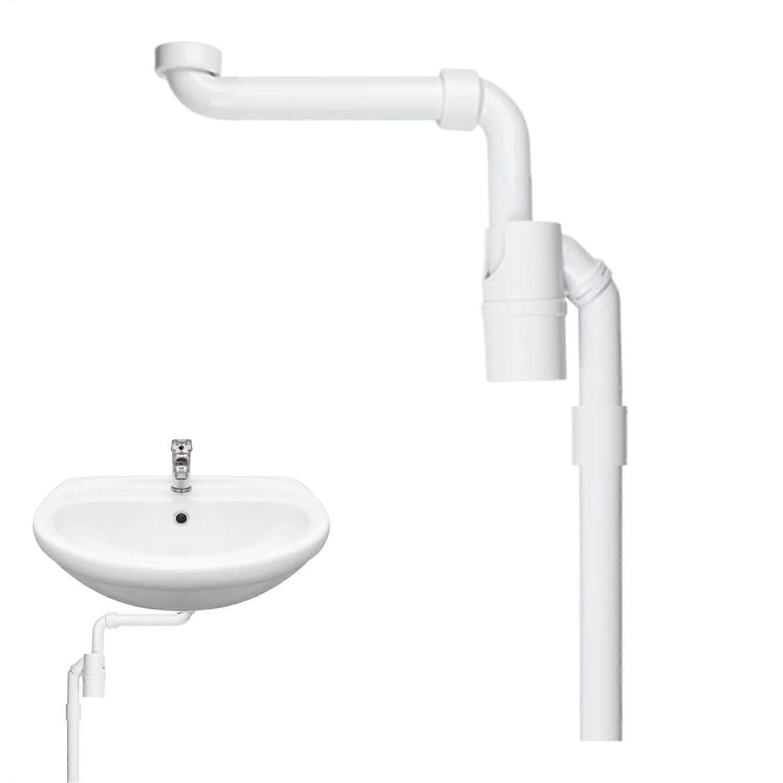 Flexible Drain Pipe, Sink Drain Pipe, Adjustable PTrap AntiClogging, AntiBackflow