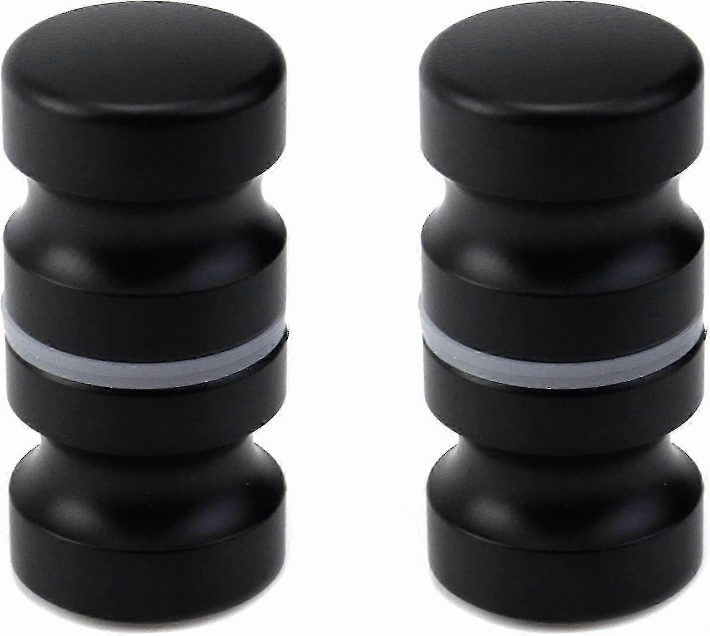 Black Glass Door Knobs for Shower, 2 Pack Back-to-Back Pull Handles for Bathroom