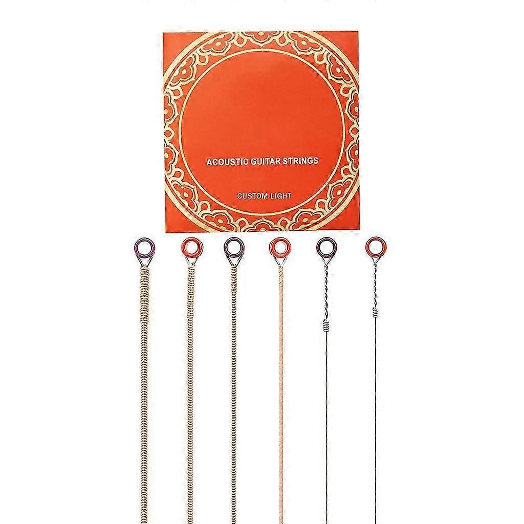 6Pcs Acoustics Guitar Strings Folk Guitar Highly Carbon Steel Core Strings