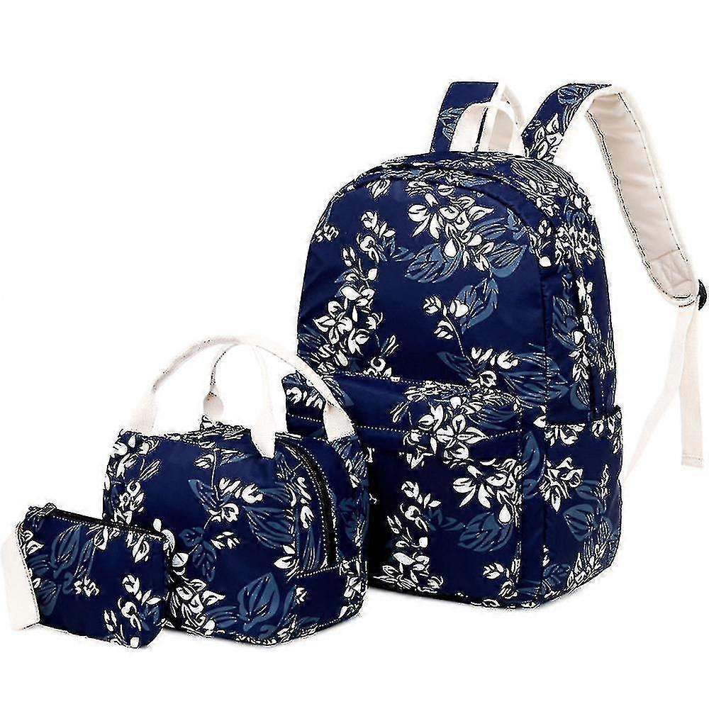 Nylon Women Bag Three Piece Printed Backpack