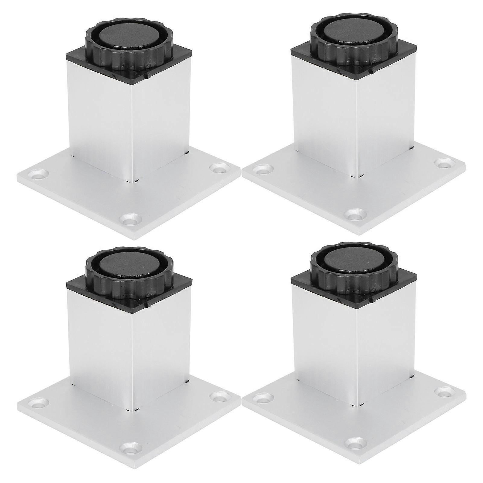4 stk justerbare firkantede sofaben i aluminiumslegering til skap, møbelbeslag 60mm