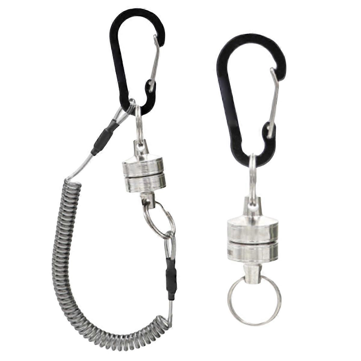 Outdoor Stainless Steel Magnetic Rope Retractable Rope Hanging Buckle Mountaineering Buckle Wire Ro