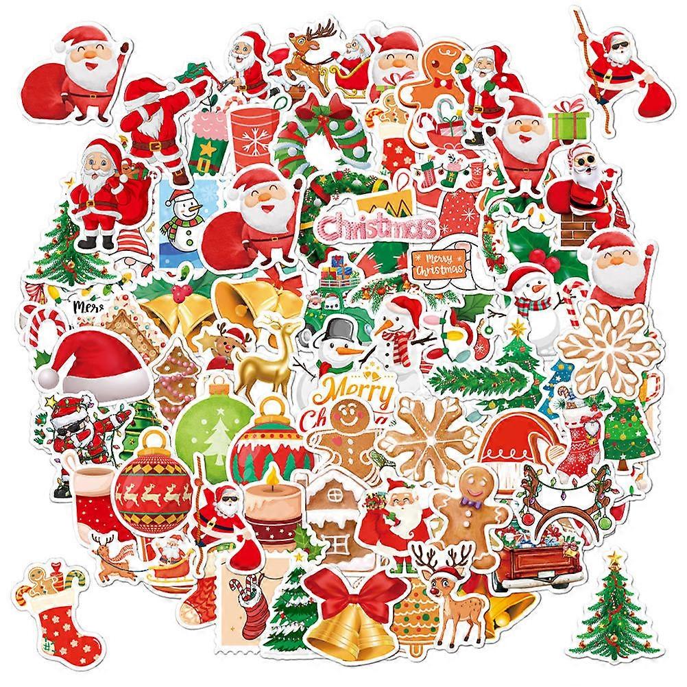 a polished and engaging product description based on your input:

 

**100pcs Christmas Themed Adhesive Stickers – Scrapbook Decals for Laptops,