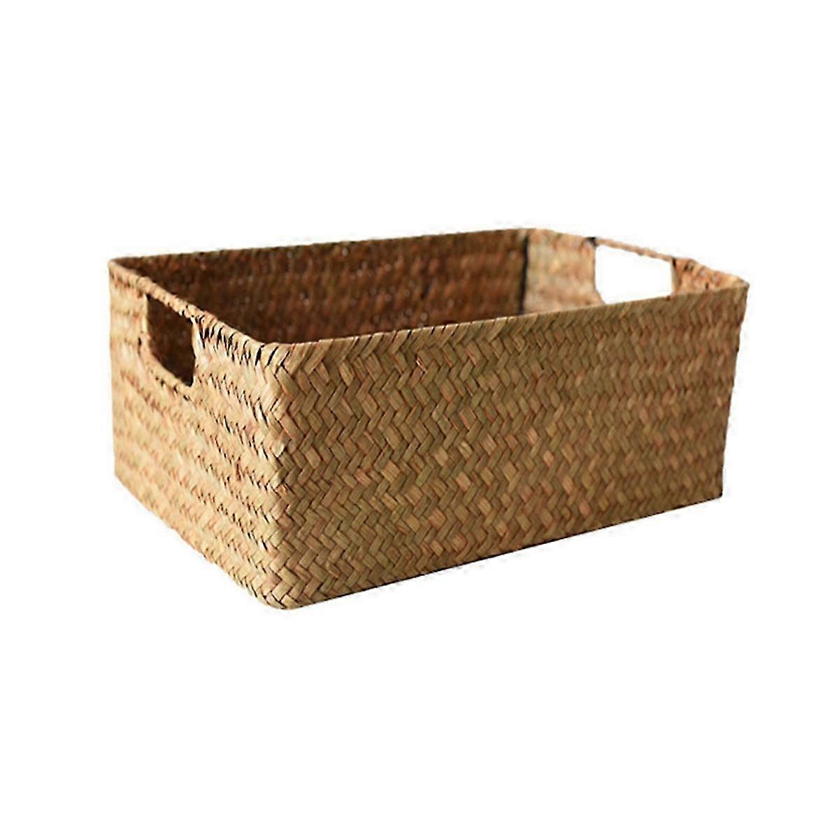 Natural Straw Wicker Storage for Fruit, Bread, A