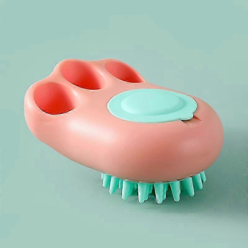 Pet Grooming Bath Massage Brush With Soap Shampoo Dispenser, Paw Sh...