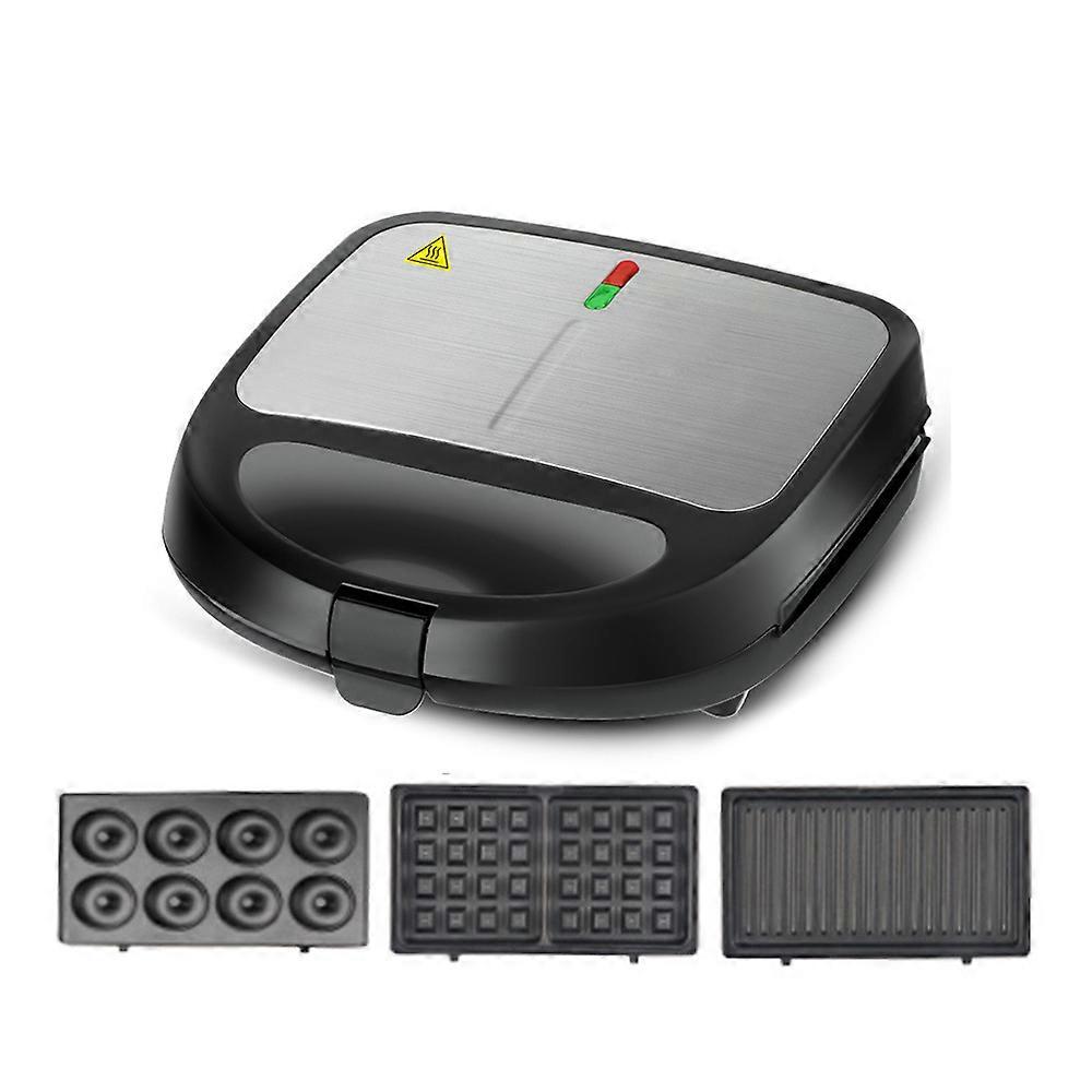 3-in-1 Electric Sandwich Maker with Removable Plates 850W