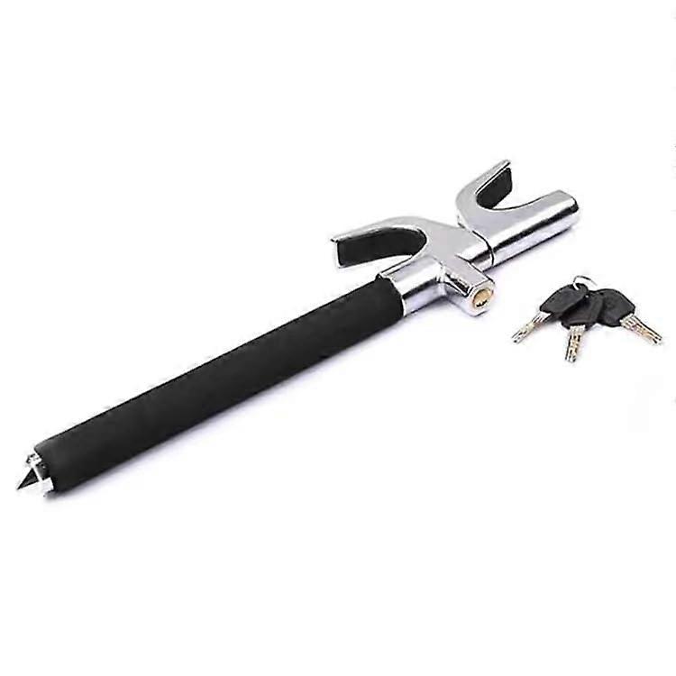 Car Steering Wheel Lock Original Key Lock AntiTheft Security Device HeavyDuty Black
