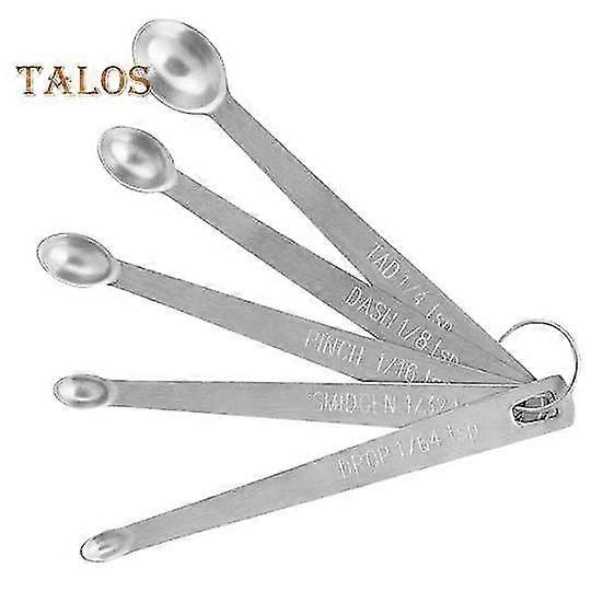 5Pcs Stainless Steel Measuring Spoon Set Space Saving Precise Measurements for Perfect Cooking Baking