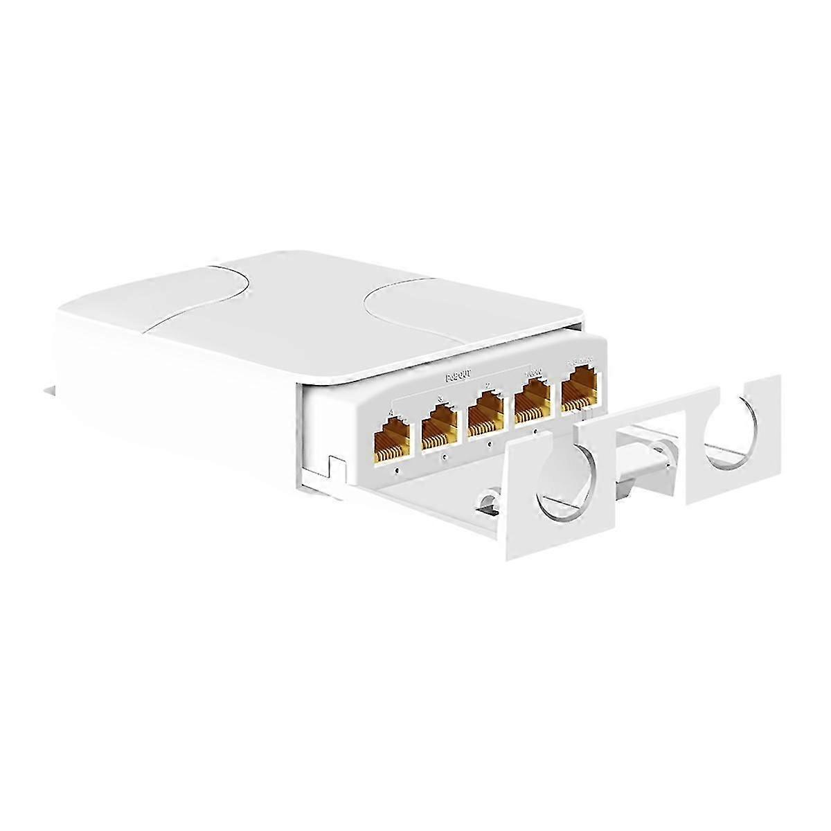 New 4-Port IP55 Outdoor Waterproof POE Repeater 1000Mbps 1 to 4 Network Switch PoE Extender for IP Cameras 1000M