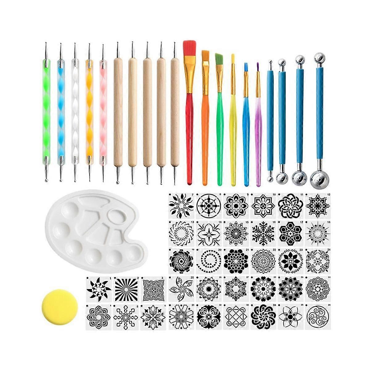 Mandala Dotting Tools Rock Dot Stencils for Painting Tool Set Craft Kits for Nail Mandala Arts Draw