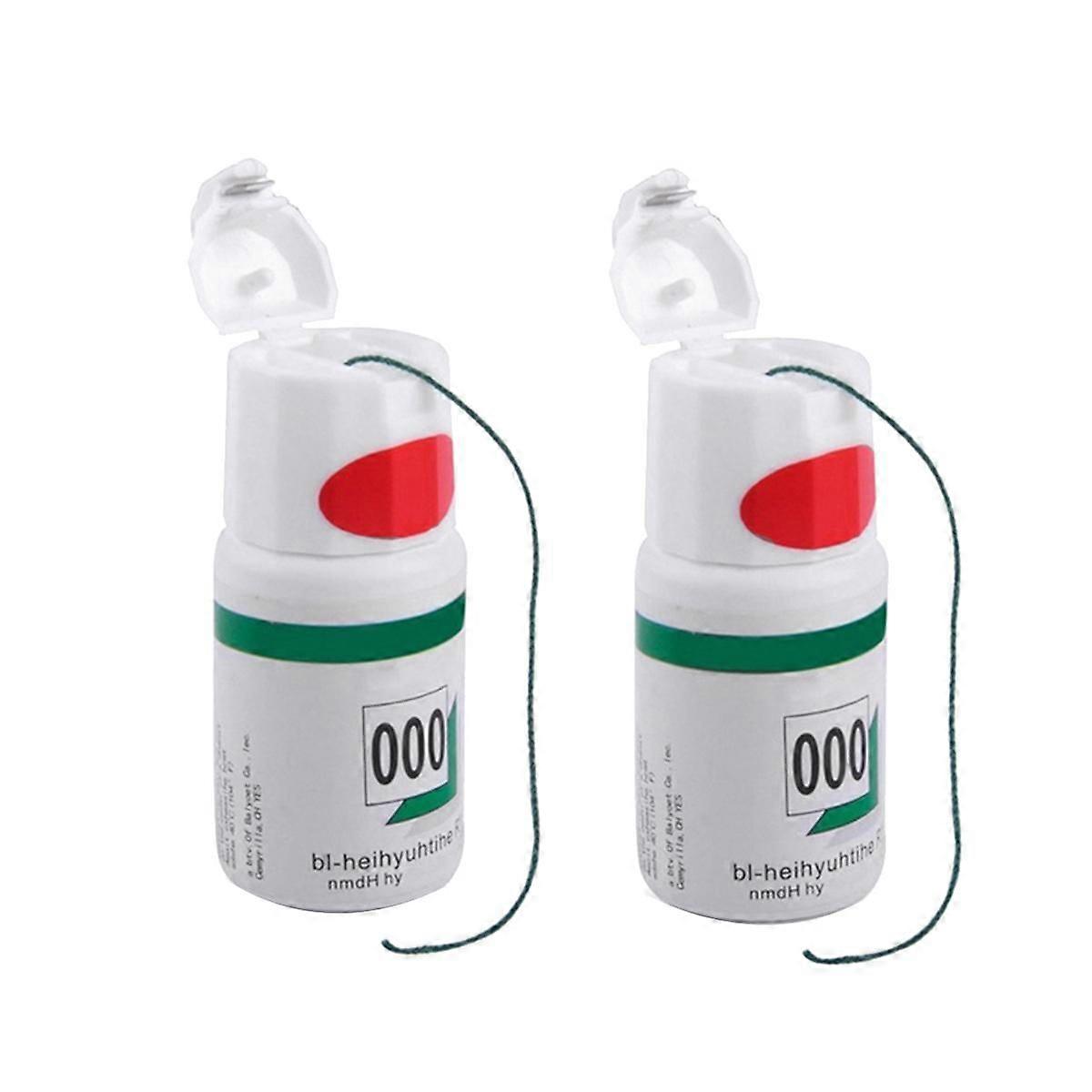 2 Bottle 000 Dental Thread Disposable Gingival Retraction Cord Knitted Cotton- Line Dentist Materia