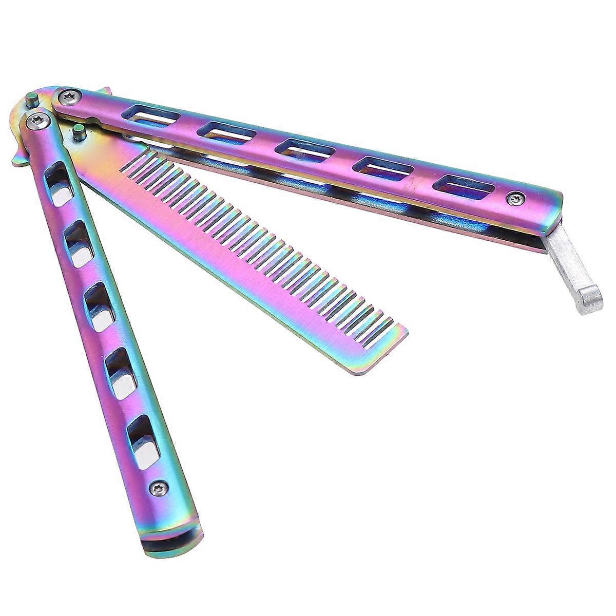 Hair Comb Stainless Steel Foldable Comb for Training Practice Multi