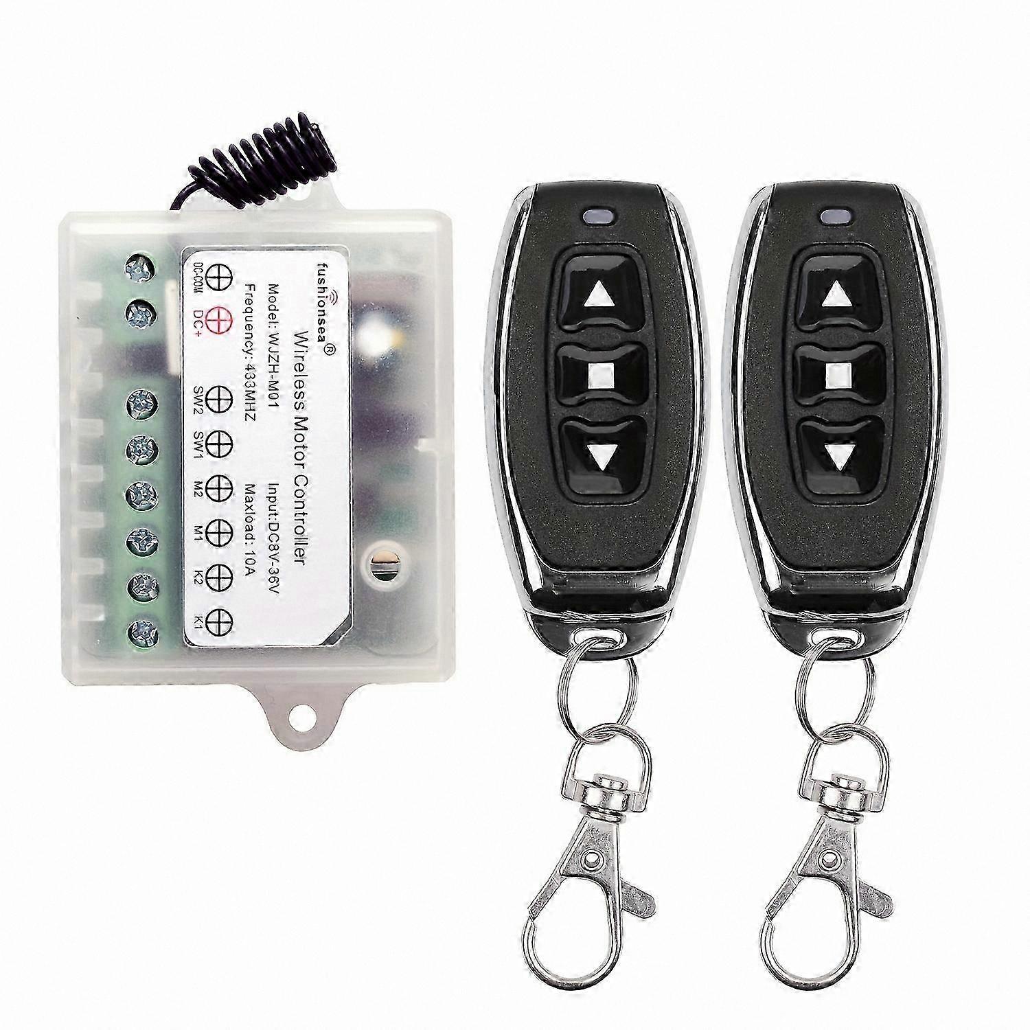 2PCS 433MHz Remote Control Switch for Linear Actuator, DC 8V-36V Motor Forward Reverse Relay, Latched Mode