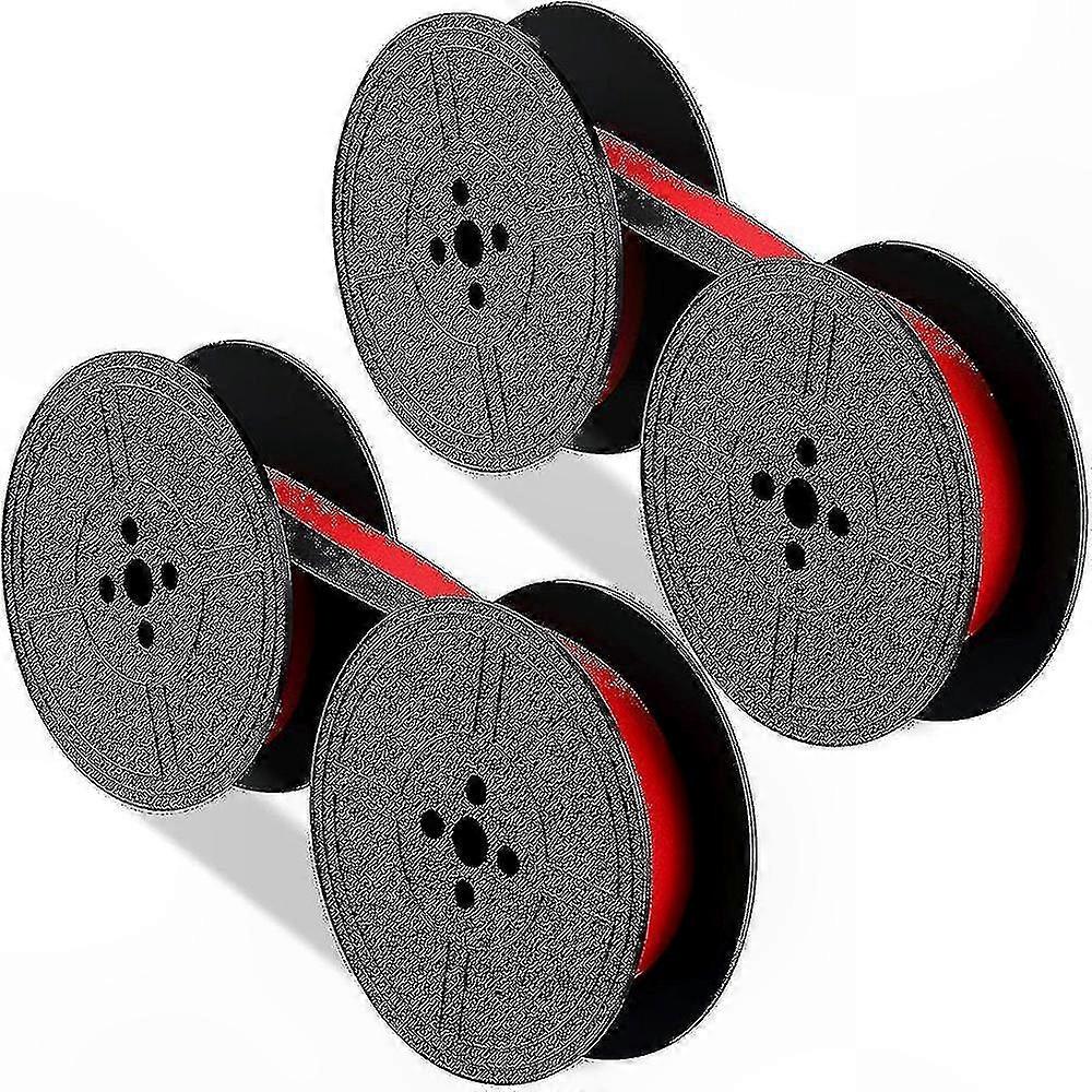 Red and Black Typewriter Ribbon Twin Spool Replacement Pack, 2-Pack