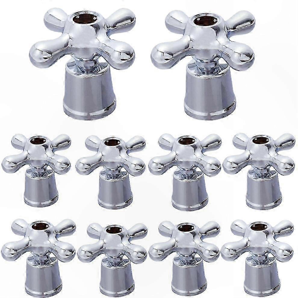 Universal Replacement Faucet Knob Handles for Hot and Cold Taps, 10 Pack Accessory Set