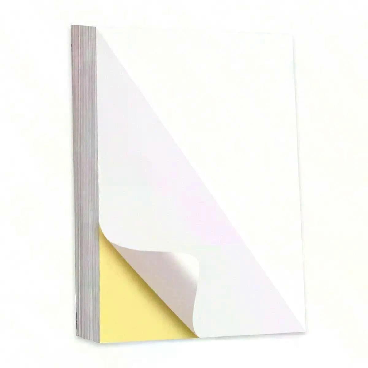 50 Sheets A4 Self-Adhesive Printing Paper White Label Sticker Glossy/Matte For Color Laser/Inkjet Printing Office Printing