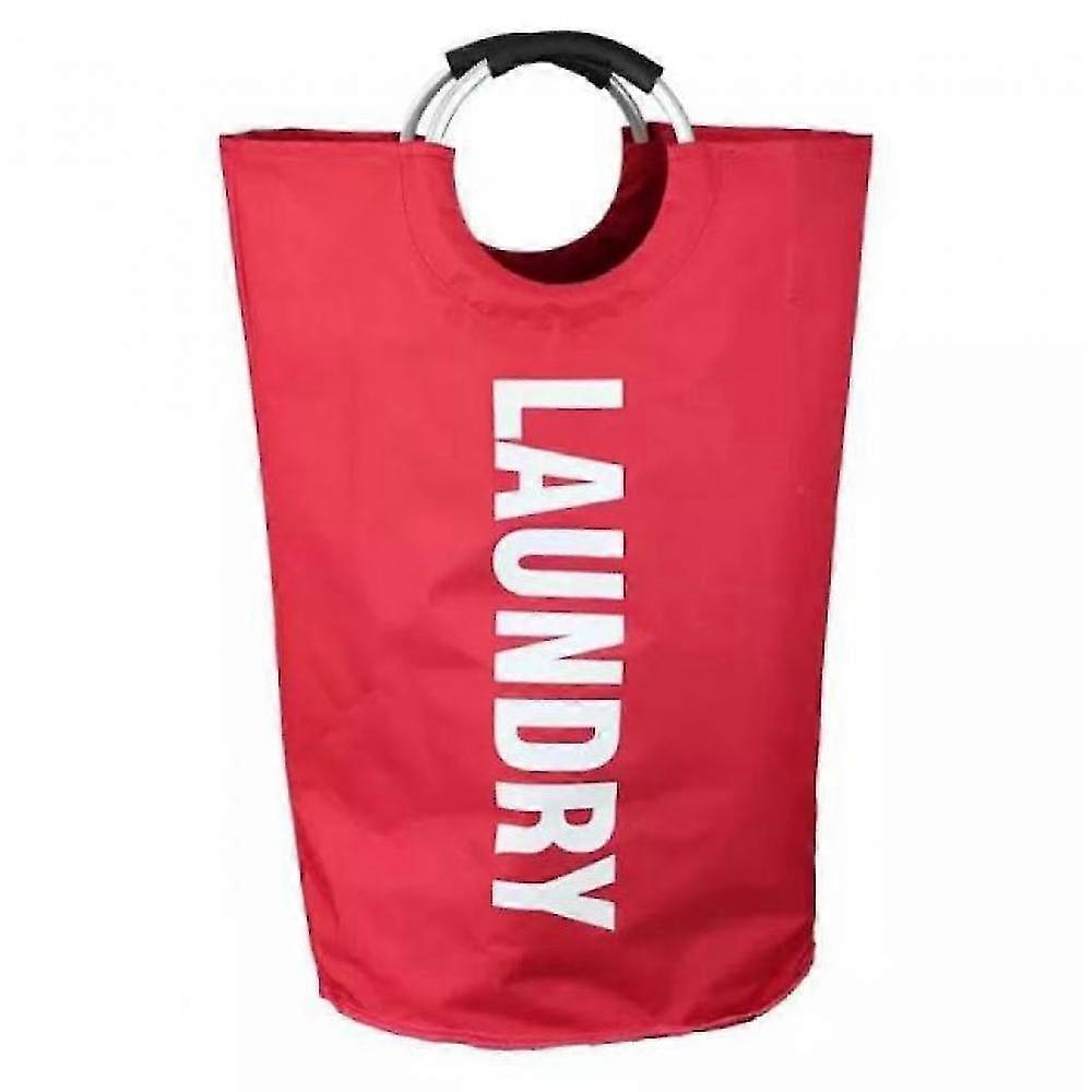 Oxford Cloth Foldable Laundry Hamper Large Capacity(Red)