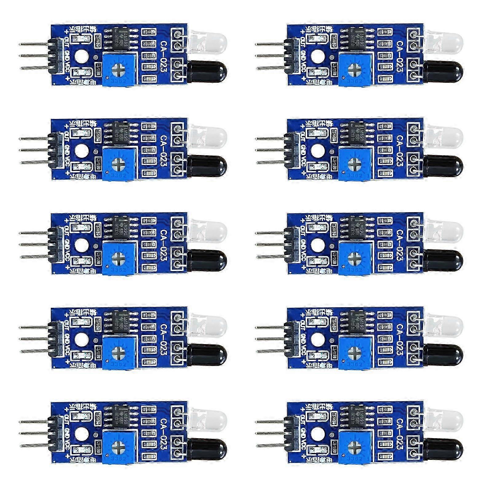 2025 10pcs Intelligent Electronics 3Pin IR Obstacle Avoidance Sensors Smart Car Robot Reflective Photoelectric Automatic Door Control