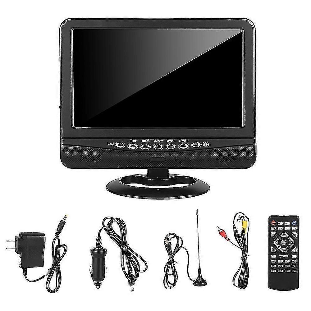 Portable 9 Inch Car Analog Tv Player Lcd Color Screen Radio Mini Digital Wide Viewing Video Player
