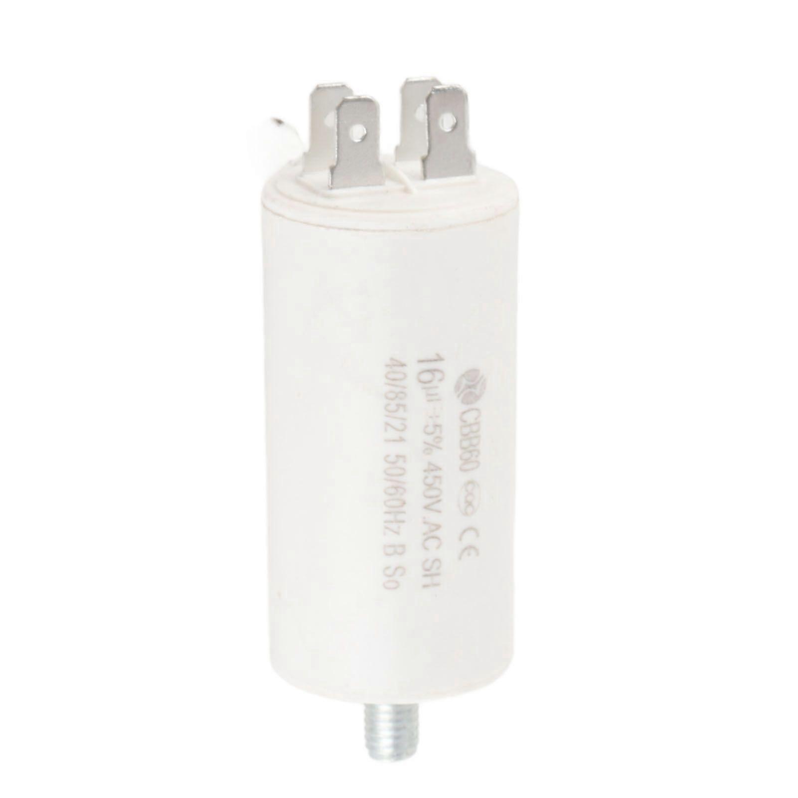 Run Capacitor CBB60 Double Insert Cylinder Motor Capacitor for Washing Machine Home Appliances 450V 16uf