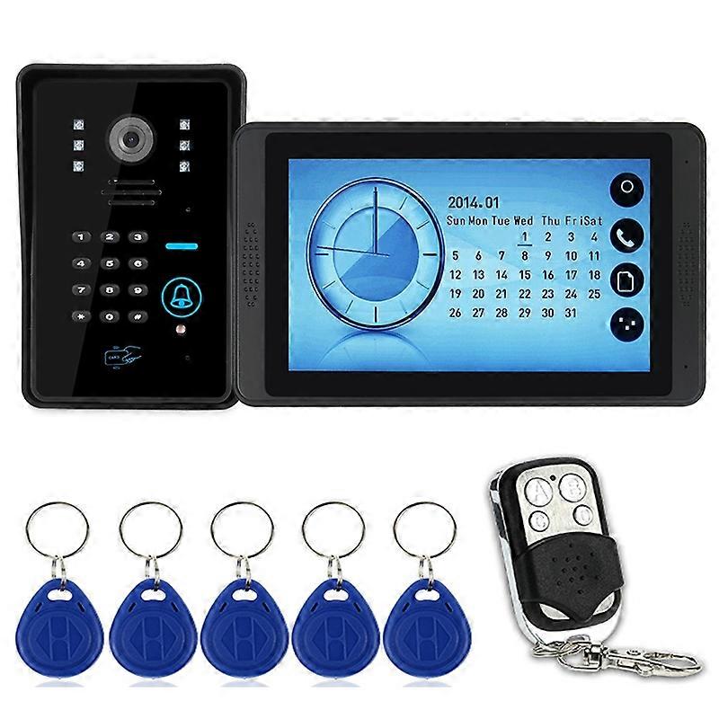 620MJIDS11 EU Plug 7" Video Doorbell Support Password/ID Card/Remote Unlock