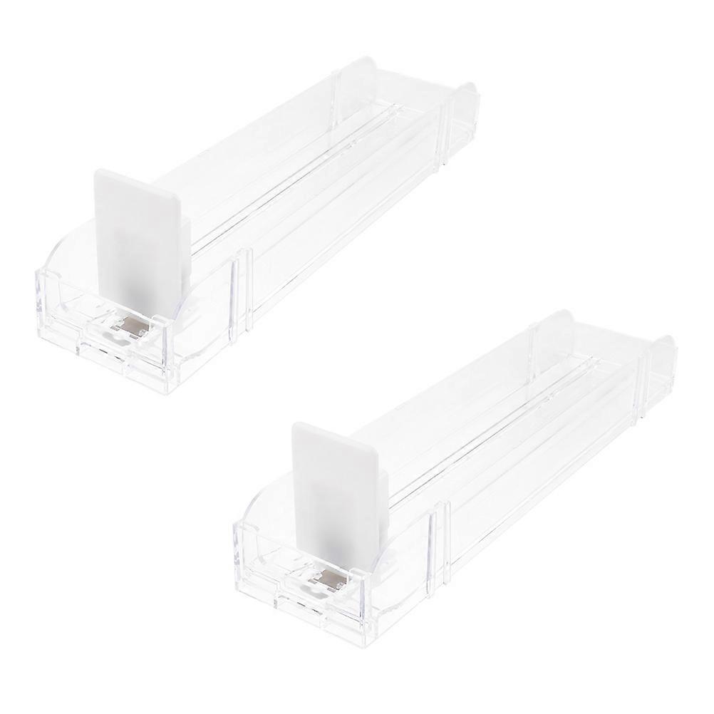 Display Pusher Rack Shop Use Retail Store Clear Acrylic Durable Lightweight 2Pcs