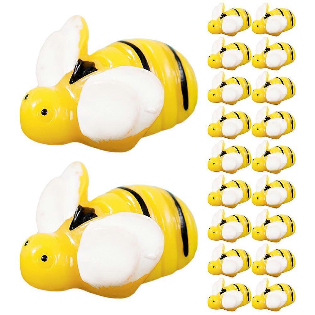 Micro Resin Bees Garden Decor Dollhouse Resin Multi Micro Landscaping 20Pcs