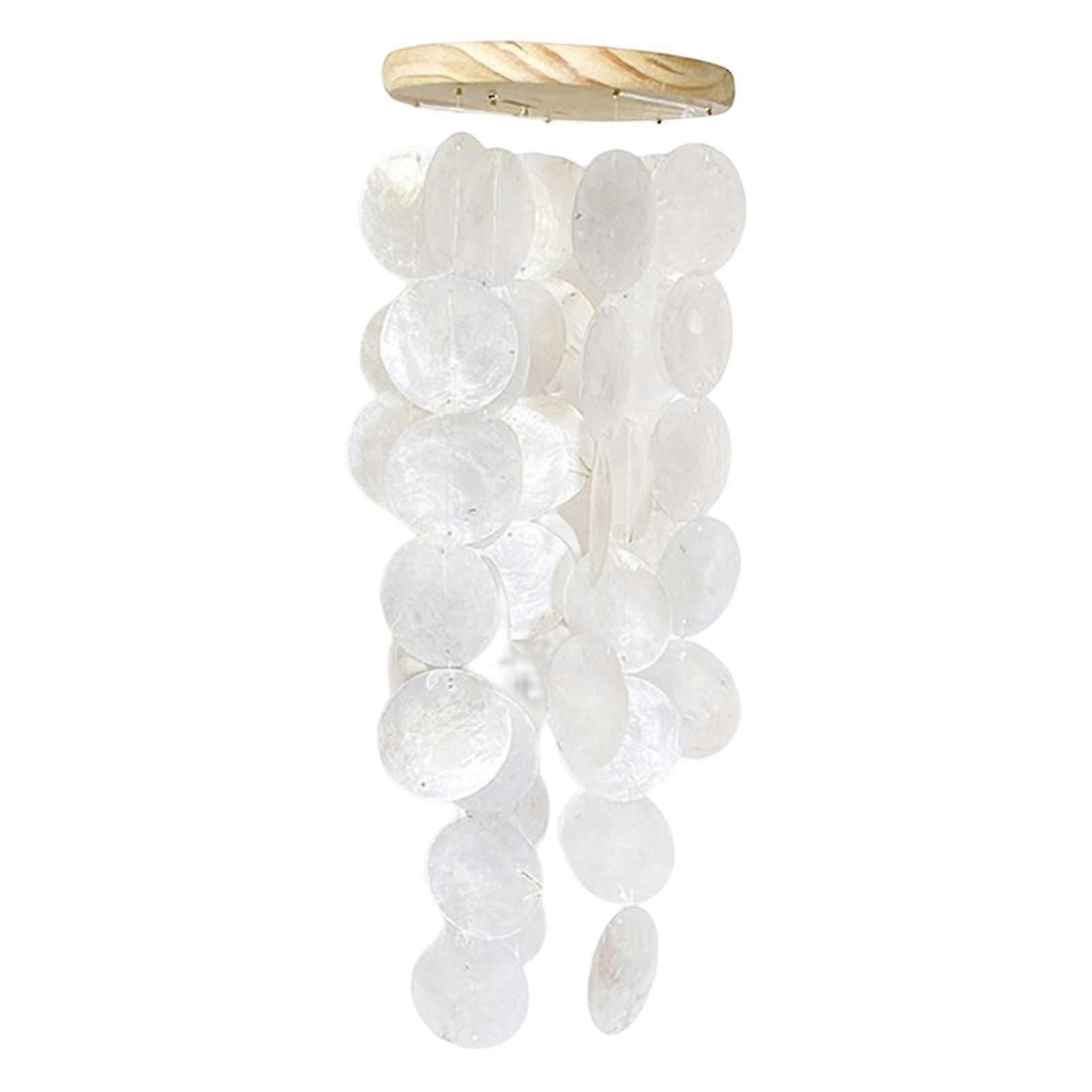 Curve Rainbow-Color Shell Wind Chimes Outdoor Sympathy Windchimes Gifts Small-Refresh Pendant Home Decor