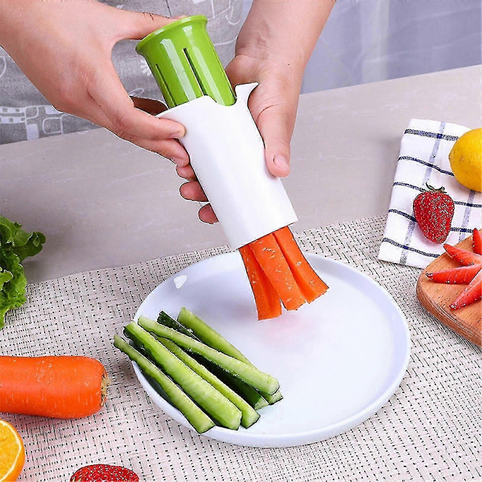 Stainless Steel Manual Vegetable Slicer for Cucumbers and Fruits - Multifunctional Kitchen Gadget