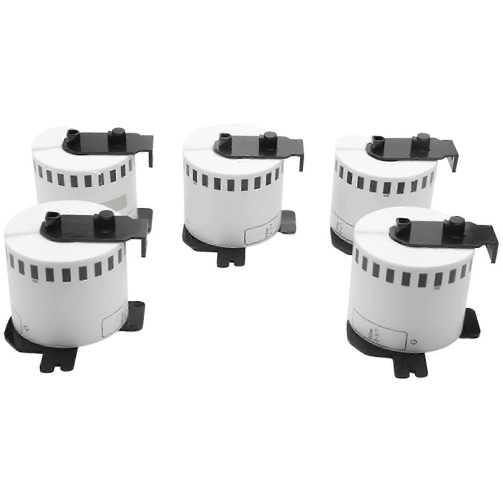 Brother DK-22205 5X Printer Labels 62mm Roll with Spool for Compatible Printers