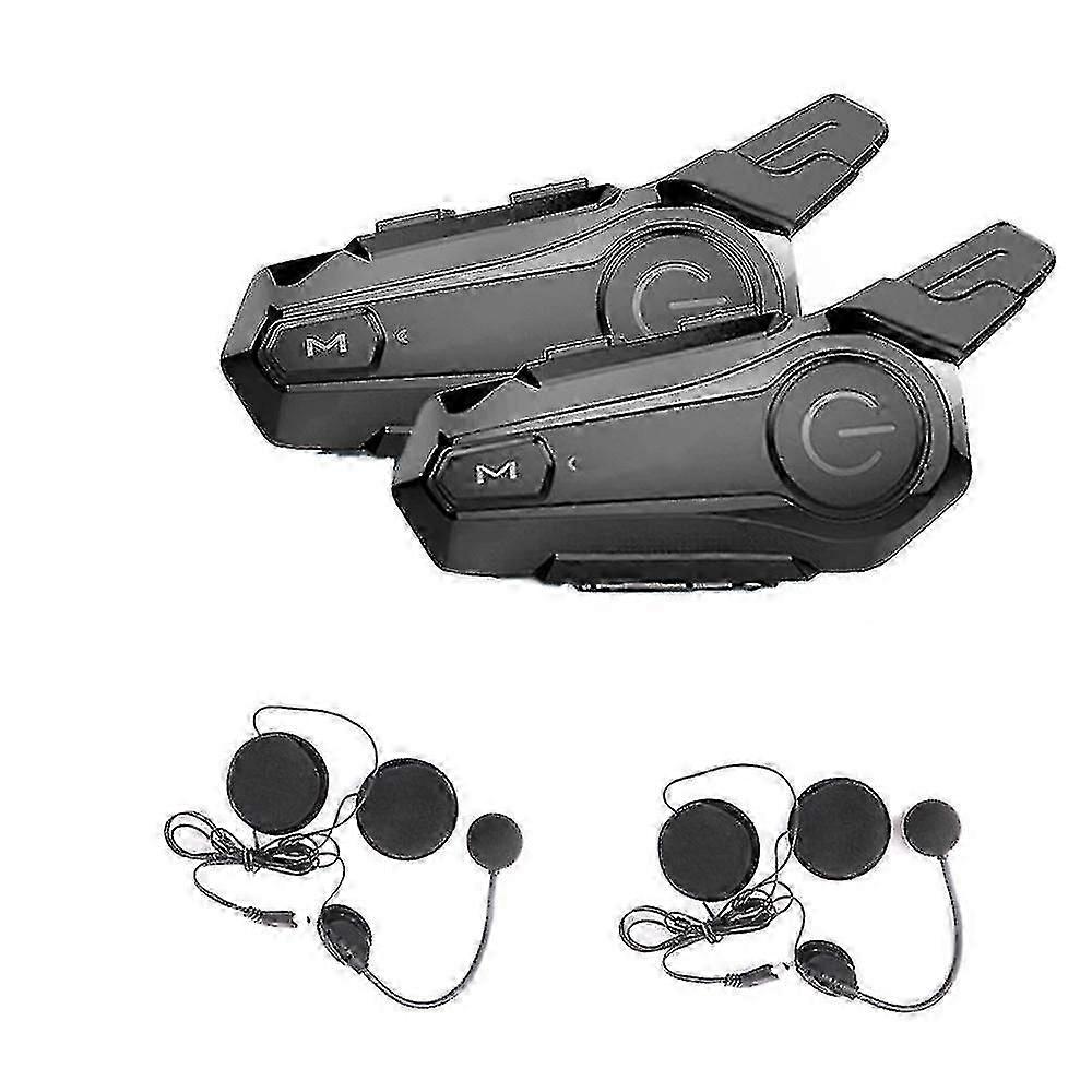 2szt Domofon Bluetooth Motocykl Pół Kask Zestaw słuchawkowy Bluetooth do 2 Intercomunicador Wireless He Y