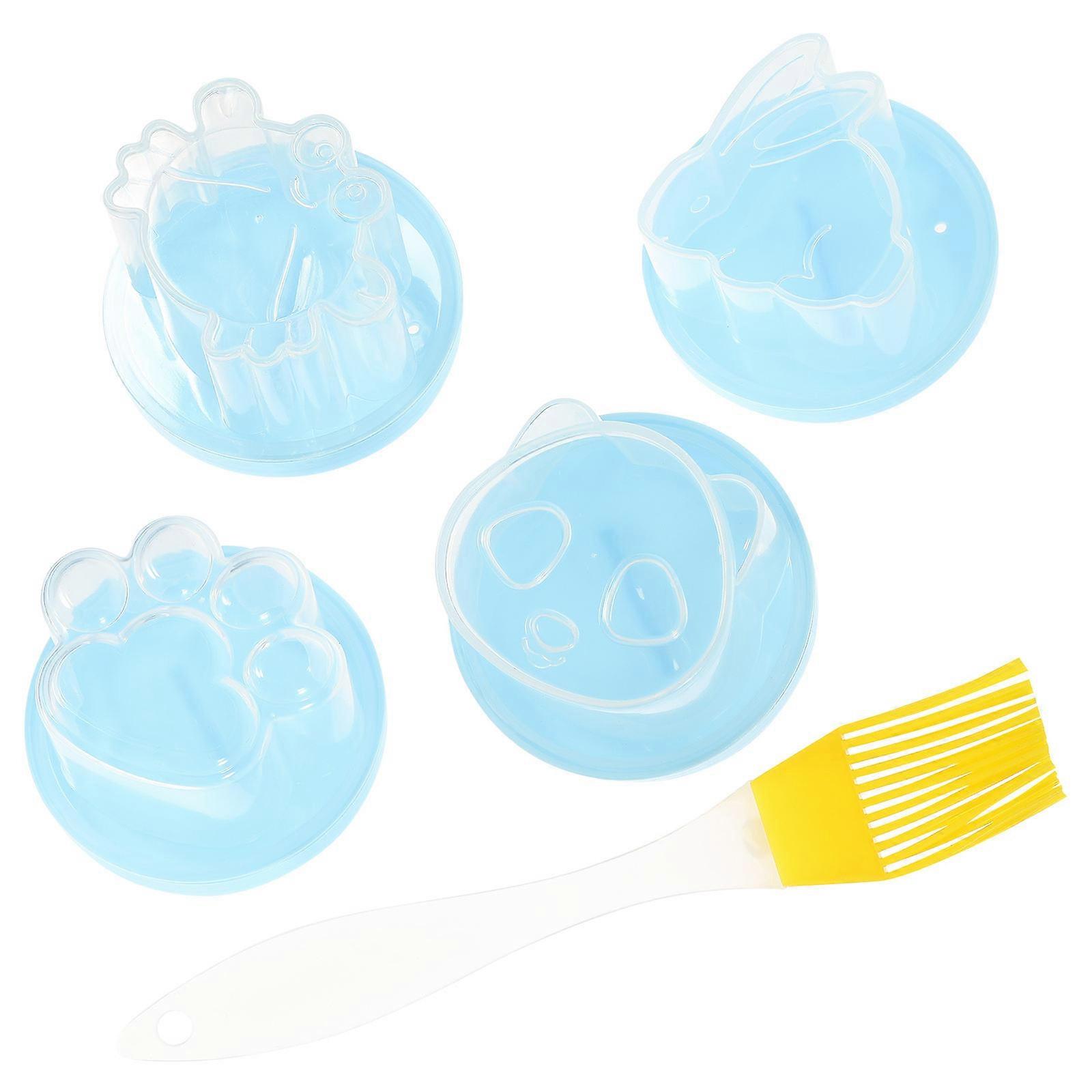 Nonstick Steamed Egg Mold Blue Mini Egg Cooker for Home Use 1Set PP