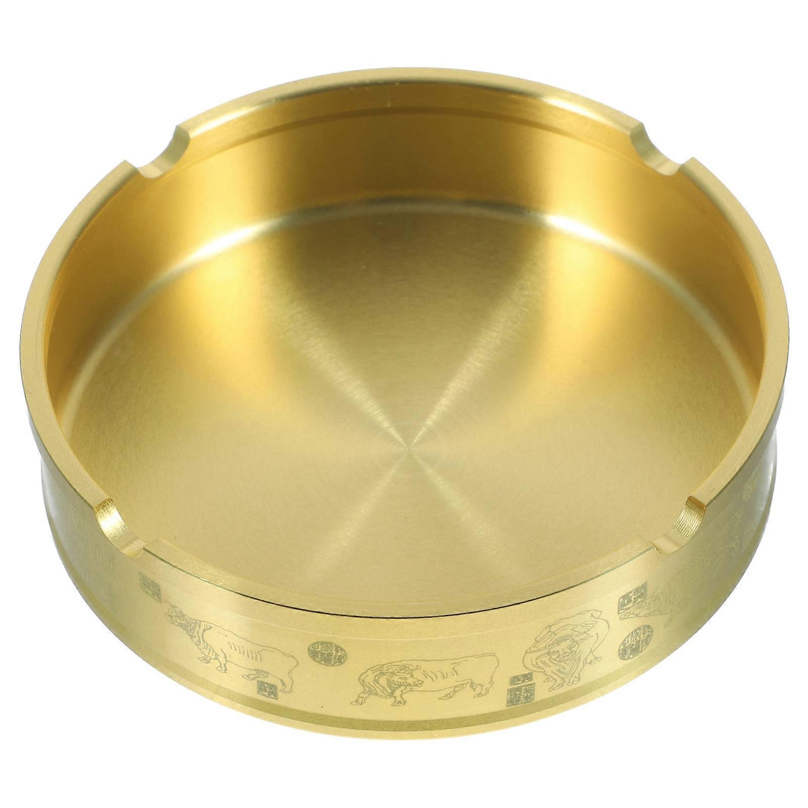 Golden Incense Burner Base Brass Display Stand for Home 3Pcs Set