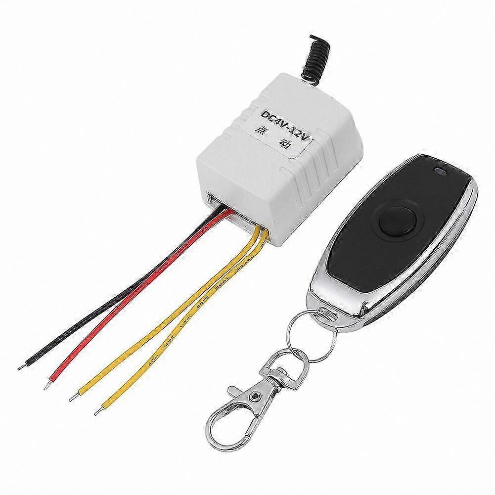 Wireless Relay Remote Control Switch with Receiver and Transmitter, Supports Multiple Voltages (4V-12V) for One-Key Operation