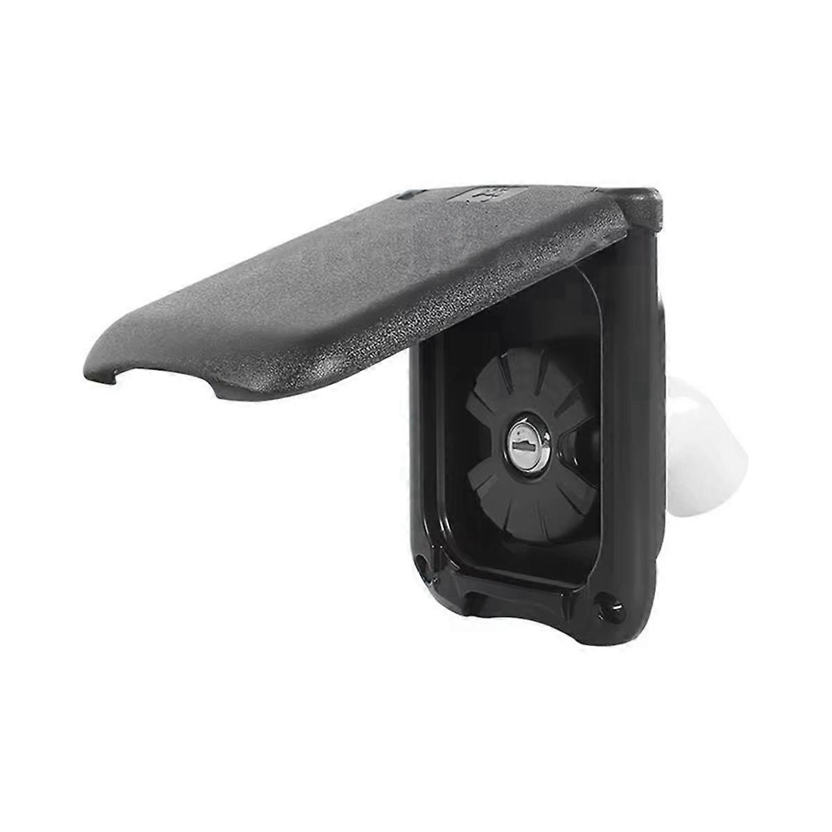 Hatch Inlet Filter Lockable RV Water Inlet Cover Trailer Tank Black