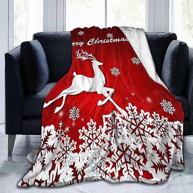 Koc do spania z serii 3D Christmas Print, koc z prześcieradłem na sofę