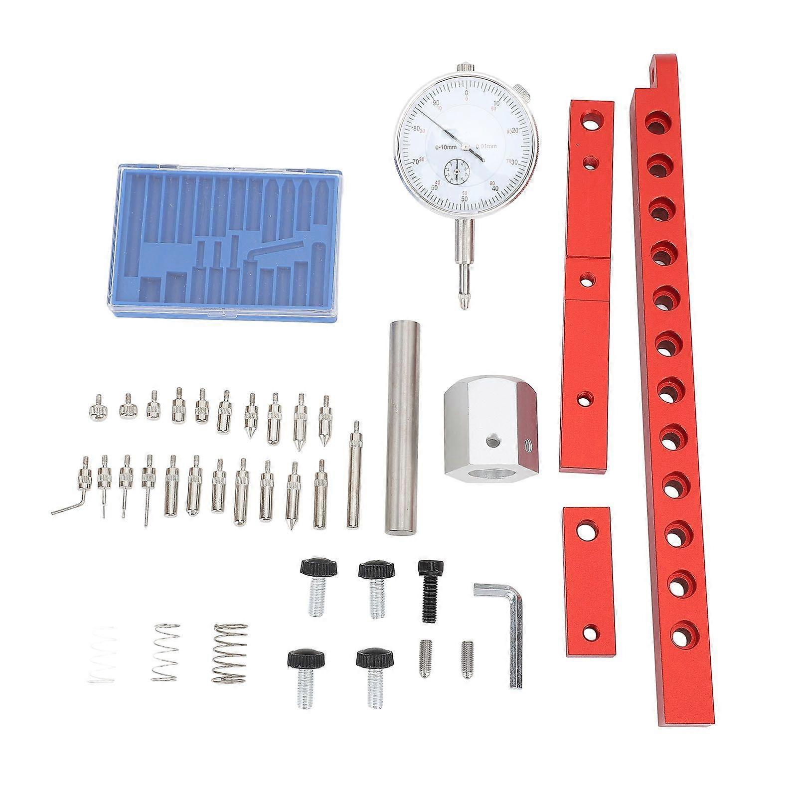 Table Saw Dial Indicator 0.001in Accuracy Adjustable Machinery Tool Alignment System 0.01in to 1in Long