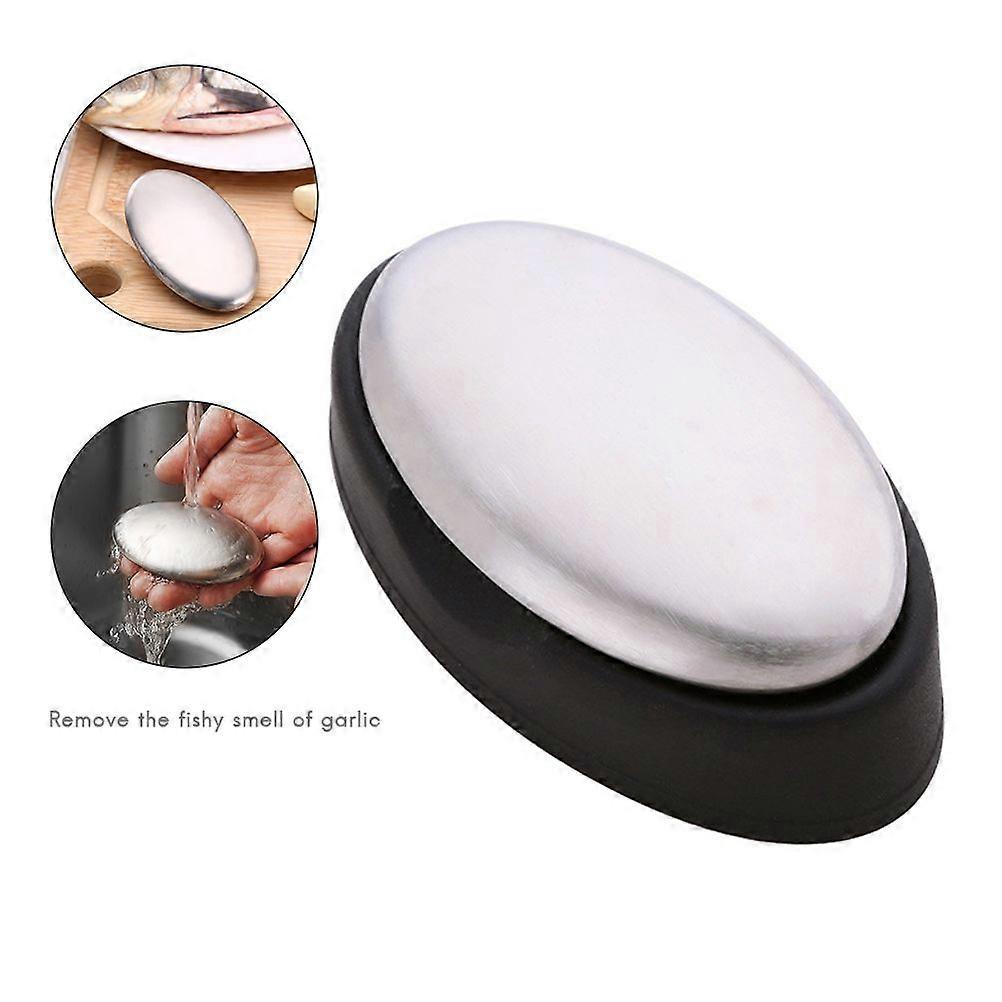 Stainless Steel Soap Eliminating Odor Smell Remover Oval Shape Chef Soap Hand Eliminating
