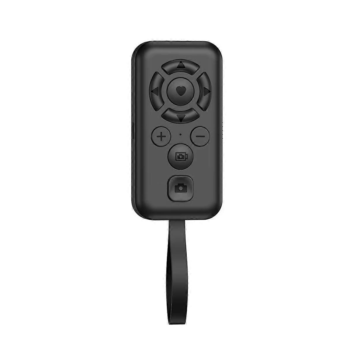 Remote Control TYPE-C Rechargeable Shutter Button Bluetooth 5.3 Wireless Controller for Navigation Novel Reading Black