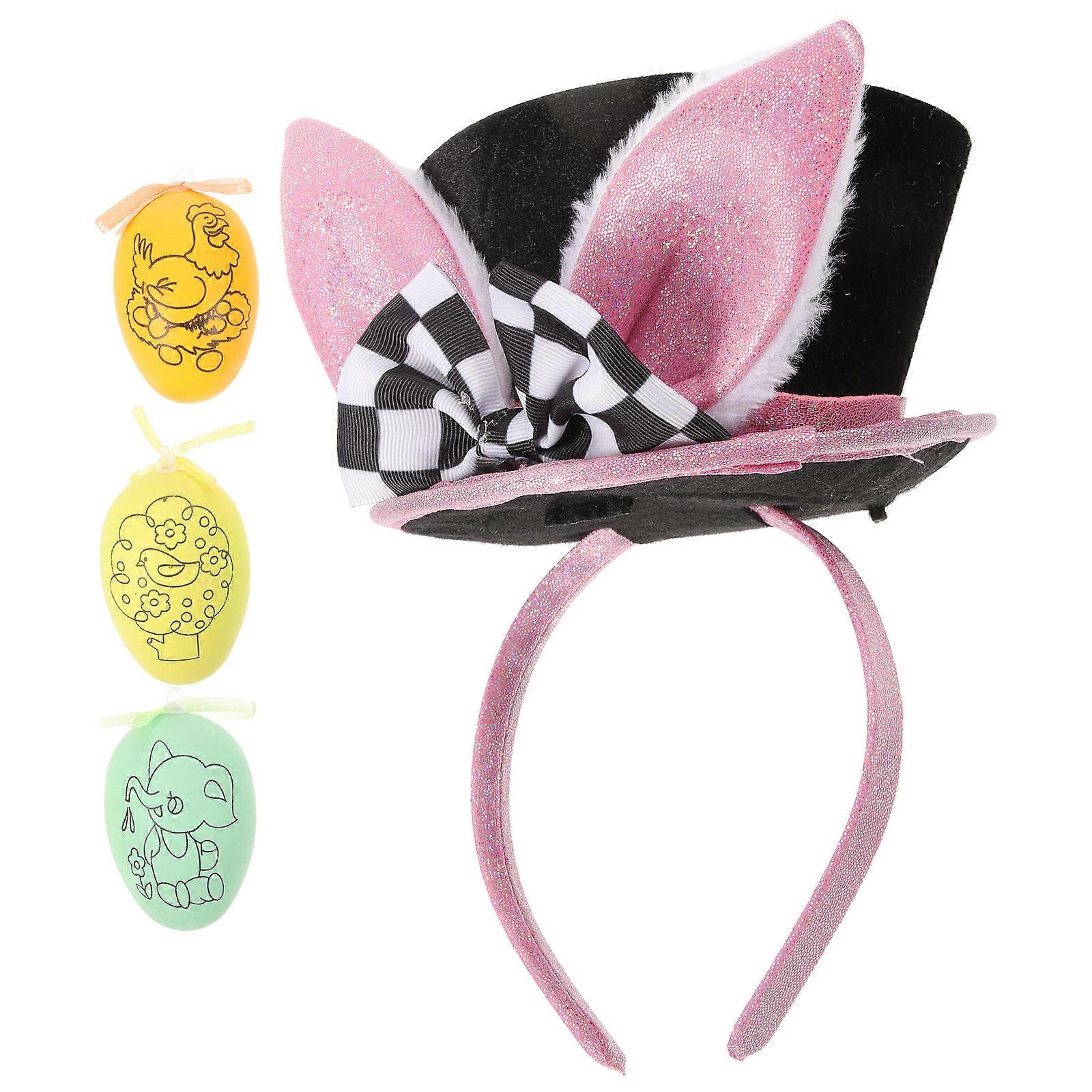 Assorted Color Bunny Ear Headband Party Headband for Kids 2Pcs