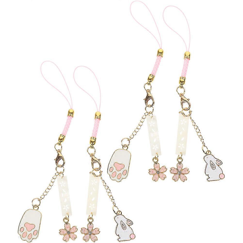 Phone Case Decor Lovely Keychain Charm Strap 12Pcs Assorted Color