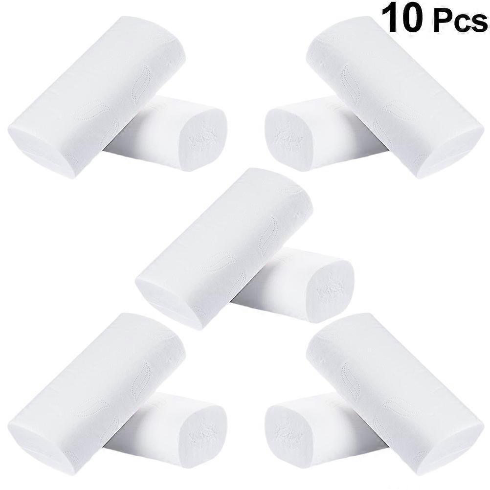 Toilet Paper Thickened Coreless Roll for Household Use 30Pcs White Tissue