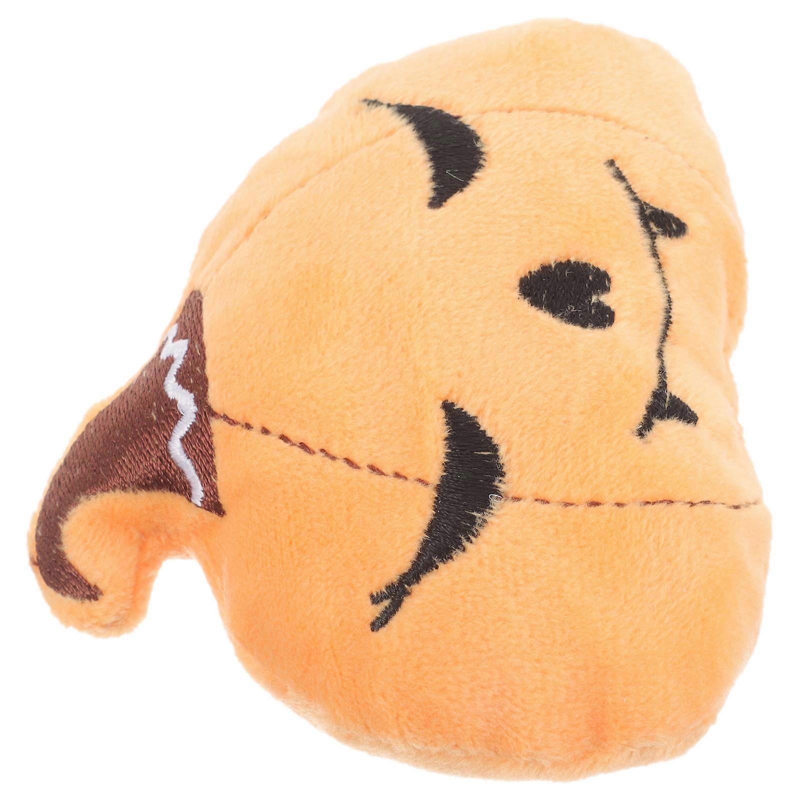Plush Halloween Catnip Toy Pumpkin Shaped for Cat Teething 4Pcs