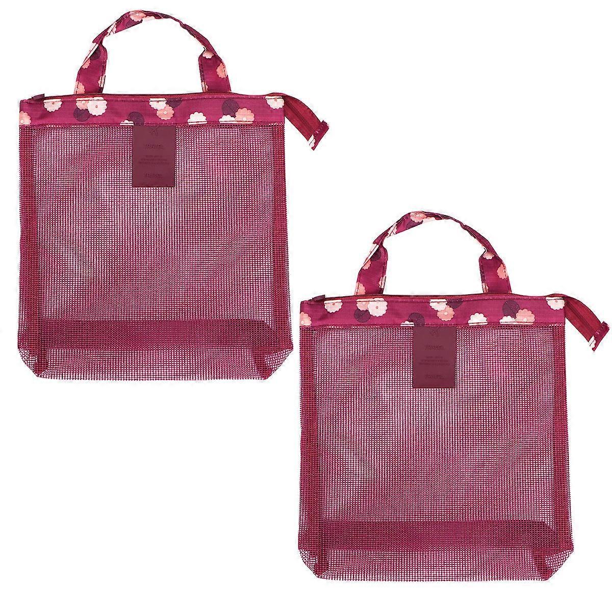 Women Tote Bag for Storage Use 4Pcs Large Capacity Mesh Handbag Portable