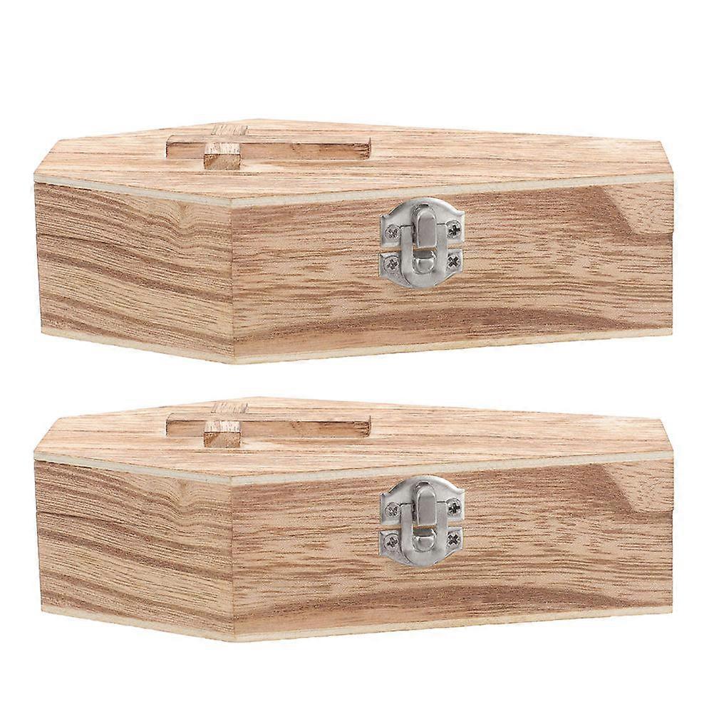 Small Coffin Box Coffin Box for Storage Use 10Pcs Khaki Color